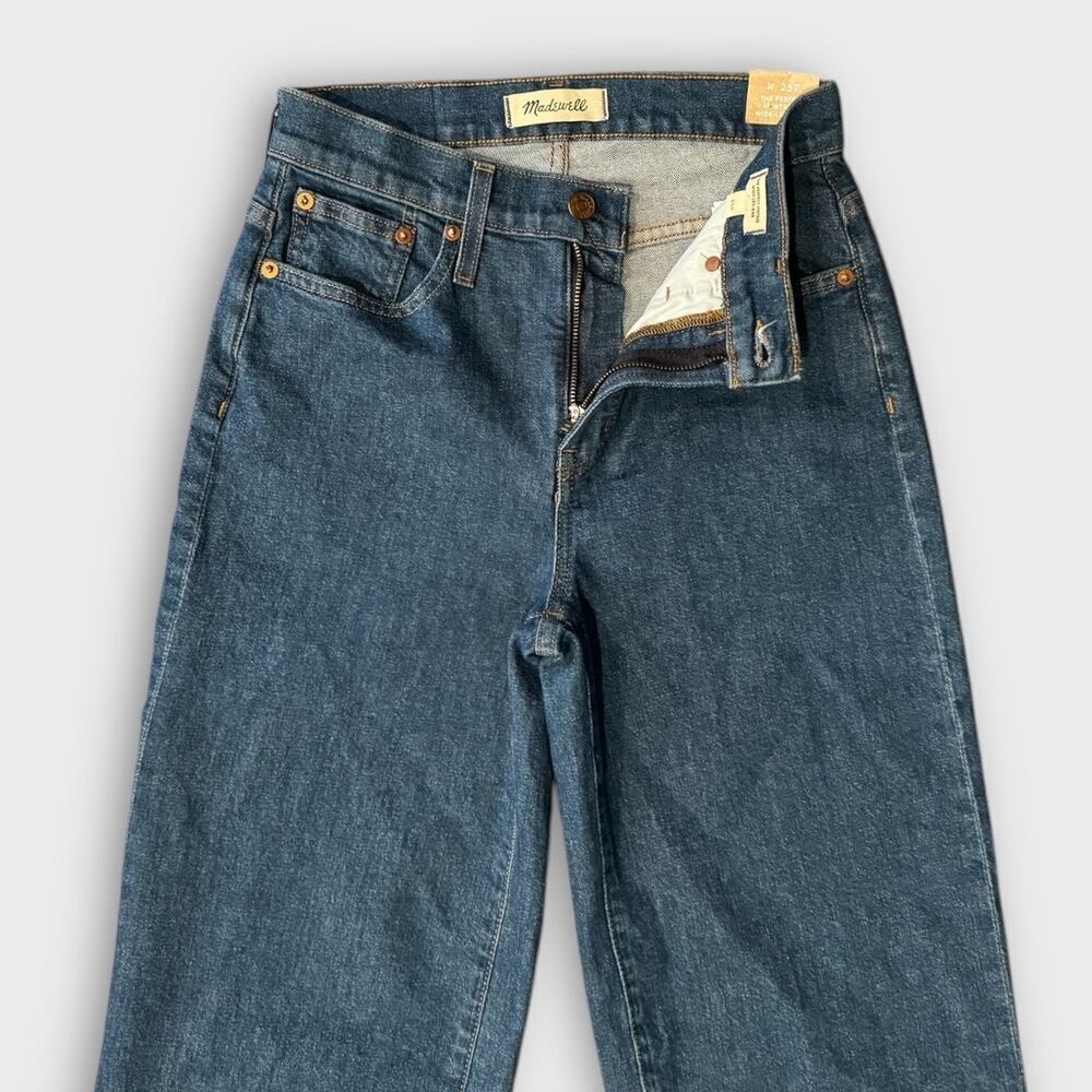Madewell Dark Blue High-Rise Wide-Leg Jeans